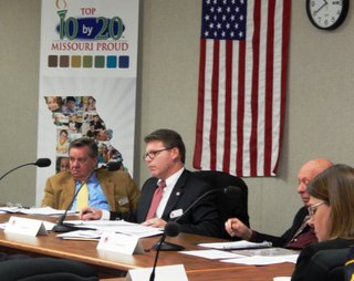Englund serving as Missouri Veterans Commission Chairman in a meeting.