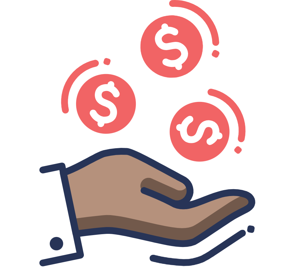 Image with hand juggling money