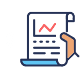 Graphic of hand holding up a document