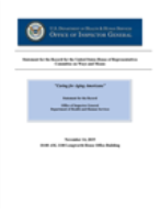Download Testimony on Safety of the U.S. Food Supply: Continuing Concerns Over the Food and Drug Administration's Food-Recall Process PDF